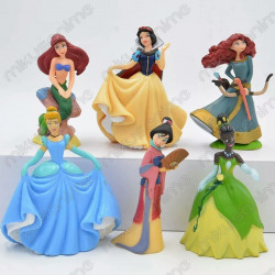 Lote 6 figuras Princesas Disney 8-10CM
