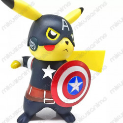 Figura Pikachu Versión Capitán América 15CM