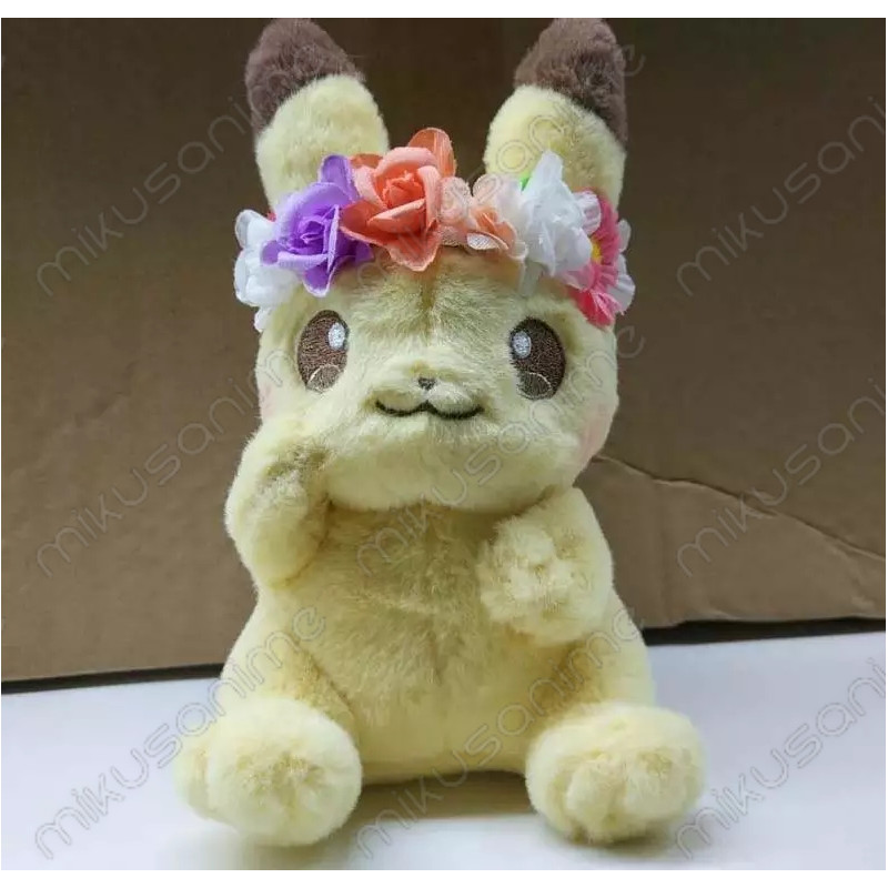 Pokemon Peluche Pikachu fleur - Mangalisa